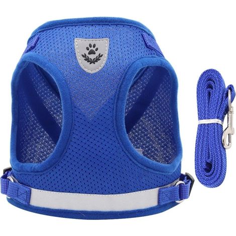 Harnais Anti-Traction pour Chiens de Petite et Moyenne Taille - Housse Respirante en Maille Réfléchissante, Veste de Promenade Ajustable pour Caniche/Bichon/Chihuahua, Rembourrage Doux Anti-Étrangleme (1/4)