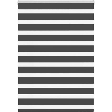 Doppelrollo Schwarz 115x150 cm Stoffbreite 110,9 cm Polyester