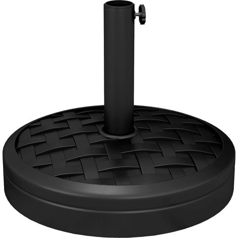 Base para sombrilla, HDPE con base de hormigón, compatible con postes de 32-48 mm.