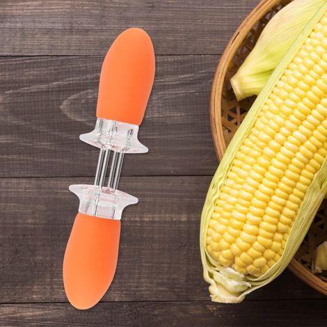 Maisgabeln aus Edelstahl (8 Stück) BBQ-Maisgabeln (Orange) (1/5)