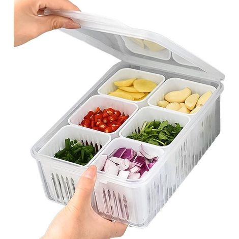Lebensmittelbehälter, Vorratsdosen, Aufbewahrungsbox, 1 Stück, transparent, 22,8 x 16 x 8,5 cm (1/5)