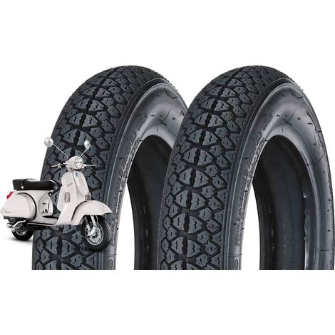 Coppia Pneumatici 100/90-10 per Scooter Piaggio Vespa VESPONE Ape 61L GOMME COPERTONI Disegno M I C H E L I N Union