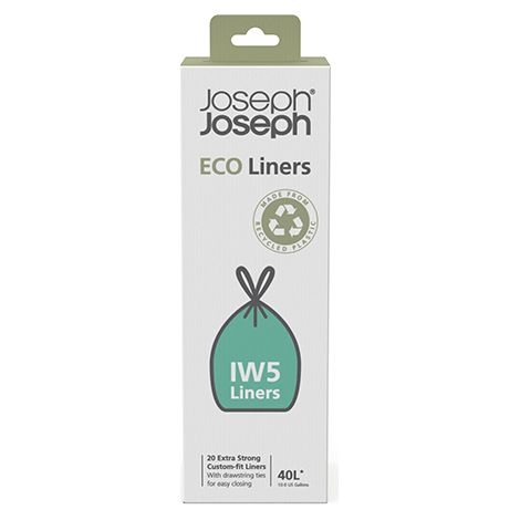 Set mit 20 Eco Liners Joseph Joseph 40L Recycling-Müllsäcken