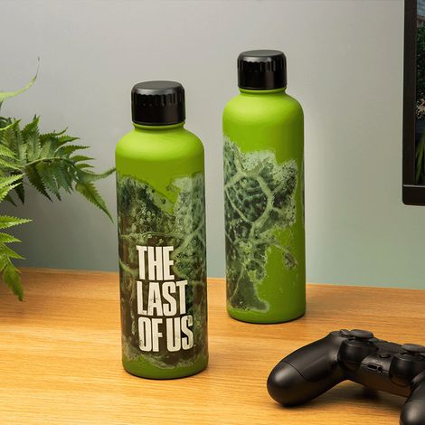 Paladone The Last of Us - Botella de agua con licencia oficial de la película que brilla en la oscuridad, decoración y regalo para jugadores, accesorio de escritorio verde neón para todas las edades,