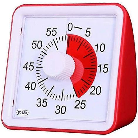 Minuteur analogique visuel, minuteur silencieux à compte à rebours, outil de gestion du temps pour enfants et adultes (1/5)