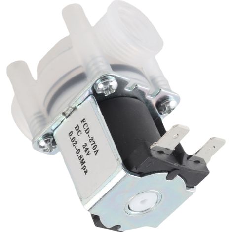 Électrovanne en plastique 1/4 pouce normalement fermée (N/C), 24 V CC, pour machine à eau pure (1/5)
