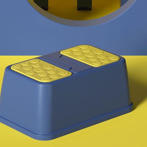 Non-slip, sturdy plastic toilet step stool, for (1/5)