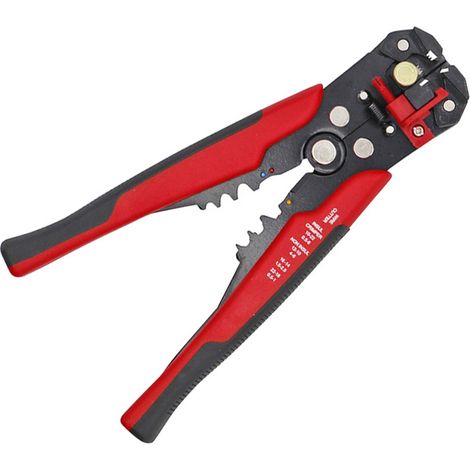 Pince à dénuder automatique 8 pouces, coupe-câbles réglable, sertisseuse de cosses isolées SJD1 rouge