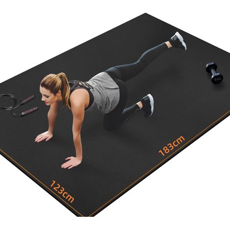 Tapis de protection de sol pour équipement de fitness, tapis de sport, tapis de fitness, antidérapant, très résistant, tapis de protection pour tapis de course (1/5)