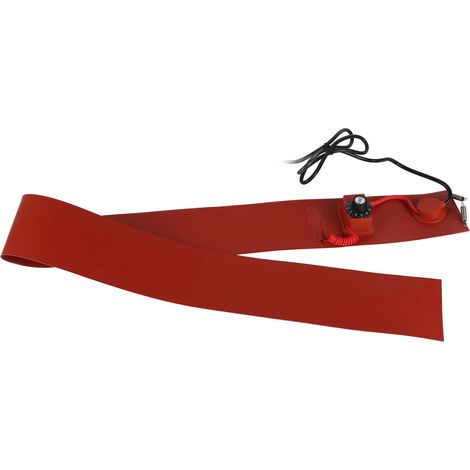 Résistance chauffante pour fût métallique 200L, 1000W, 220V, silicone, 30-150°C, 125x1740mm, collier chauffant tonneau, prise UK (1/5)