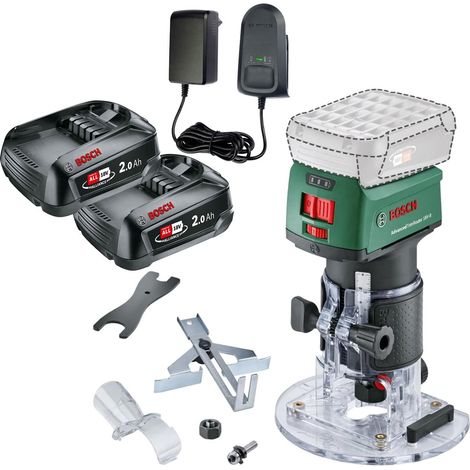 Bosch AdvancedTrimRouter 18v 18V-8 Cordless Trim Router 2 x 2.0Ah Batteries (1/5)