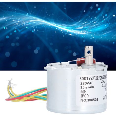 50KTYZ Synchronmotor, 220 V Wechselstrom, 15 U/min, mit Kondensator (1/5)