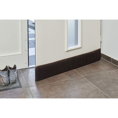 Boudin de porte en laine vierge 80 cm Marron (1/2)