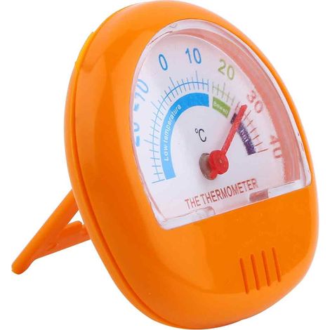 Thermometre Aiguille - Plage De Mesure -30 À 40 °C - Précision ±2 °C - Pour Réfrigérateur Congélateur Intérieur Extérieur - Jaune - 1 Pièce (1/5)