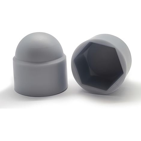 Cache-écrous M8, Pour Clé De 13 mm, Cache Ecrou Plastique Capuchons De Protection Cache Boulon Pour Recouvrir Les écrous et Les Têtes De Vis Hexagonales, 25 Pièces, Gris (1/5)