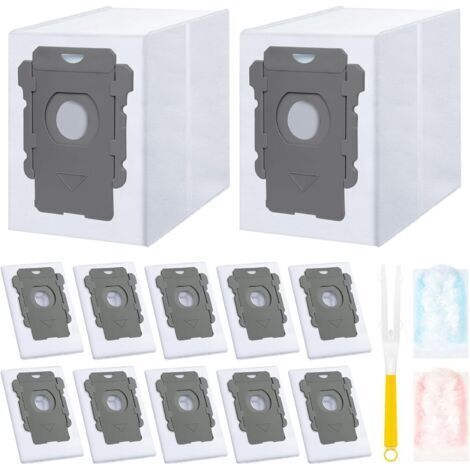 Confezione da 12 sacchetti per aspirapolvere per iRobot Roomba i7 i7+ i7 Plus S9 S9+ i8+ i3+ i4+ i6+ j7 j7+ Clean Base - Ricambi per Roomba serie i/s/j (1/5)