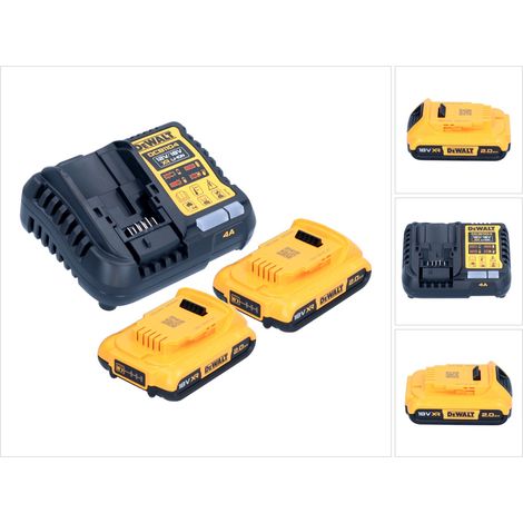 Chargeur DeWALT DCB1104 – 4A pour batteries 18V – Compatible avec DCB183 – Indicateur LED de charge – Pour chantiers humides (1/10)
