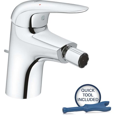 GROHE 32288001 Wave Miscelatore monocomando per bidet con scarico a saltarello tecnologia SilkMove e EcoJoy colore Cromo (1/4)