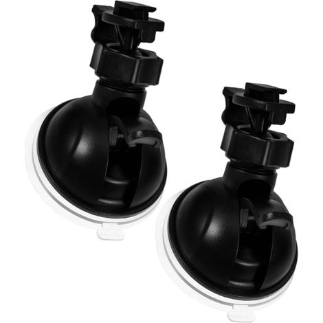 Support de Caméra Embarquée Voiture Fixation Pare-Brise Pratique pour Tableau de Bord Rotation 360 Degrés avec Ventouse Noire en Plastique Lot de 2 Pièces (1/5)