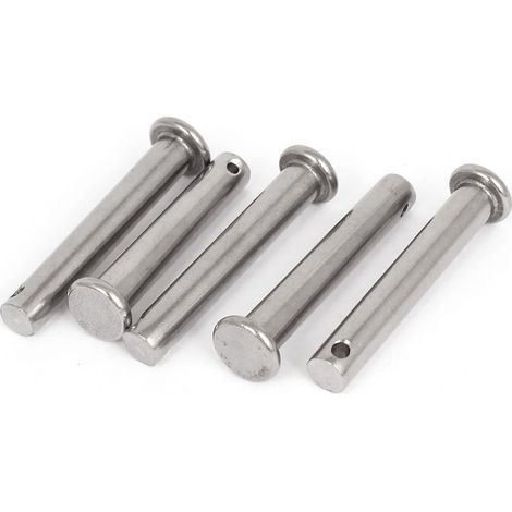 5pcs M8 x 50mm Round Clevis Axes Shoulder Pins