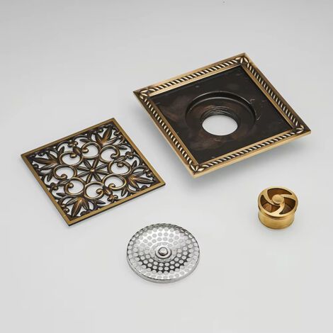 Siphon de sol sable 150 x 150 mm –  Résistance 1,5 tonne – Pour terrasses et locaux techniques Grille pour bonde de cave