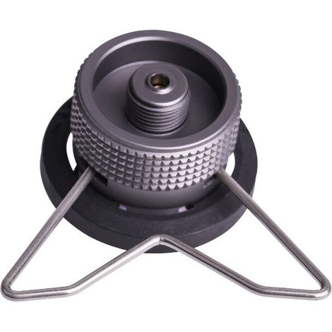 Poêle Adaptateur Camping-gaz Cuisinière Connexion Convertor Camping Cuisinière à gaz Convertisseur tête de cuisinière Accessoires Connecteur pour Butane Canister à vis gaz Cartouche Grise (1/5)