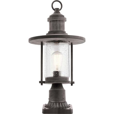 Lampada da esterno da giardino lanterna piedistallo luce percorso luce zinco design vintage