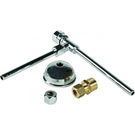 Rubinetto per cassetta con doppia cannetta saldata 1/2" x 3/8" Luxor
