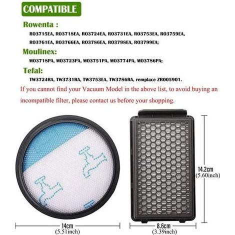 Filtre Rowenta ZR005901 – Compatible Moulinex Tefal Compact Power Cyclonic (1/5)