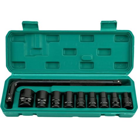 Coffret Douilles Hexagonales Kit 10 Pièces Haute Efficacité Set Outils Mécanicien Pour Vis, Filetages, Installation, Démontage, Maison, Salle de Bain, Réparation Auto, Ménage (1/5)