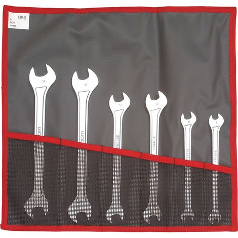 Facom Doppelgabelschlüssel extra flach Satz in Tasche, 6-tlg. (1/2)
