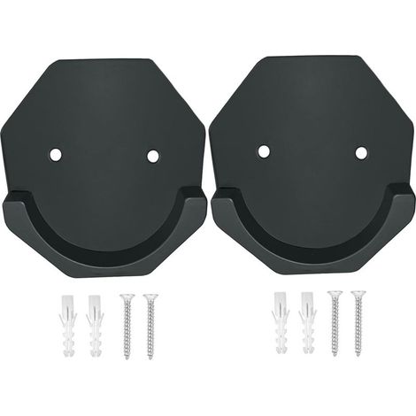 Supports de tringle de douche adhésifs imperméables pour mur Charge maximale de 22,7 kg, support de tige de douche Support de tige de douche sans glissement, lot de 2 (tige non incluse) (1/5)