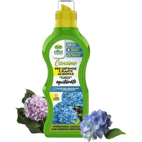 Concime Naturale Biologico, per Ortensie e Piante Acidofile Fertilizzante Liquido Concentrato per Abbondanti Fioriture x 1 Kg (1/5)