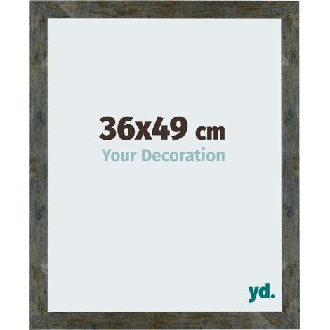yd. - Cadre photo 36x49 - Bleu Or Melange - MDF - Mura