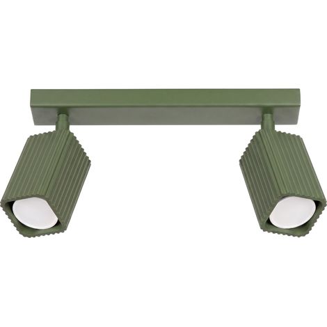 Deckenleuchte RAYO 2 olivgrün Aluminium 2xGU10 30cm Sollux (1/5)