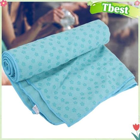 Tbest Housse de tapis de yoga Housse de Tapis Yoga Serviette de Tapis Yoga Antidérapante Couverture sport briques Bleu ciel (1/5)