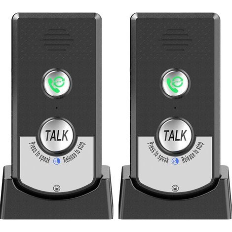 Lot De 2 Interphones Sans Fil Pour La Maison, Appelant Bidirectionnel, Interphone Vocal Portable Sans Fil Ultra Longue Distance Pour Personnes âGéEs, Communication De PièCe à PièCe,Sonnerie D'Appel TR (1/5)