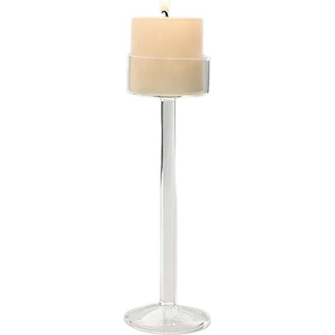 Candelabro de cristal con tallo alto y largo, lámpara de araña para-L