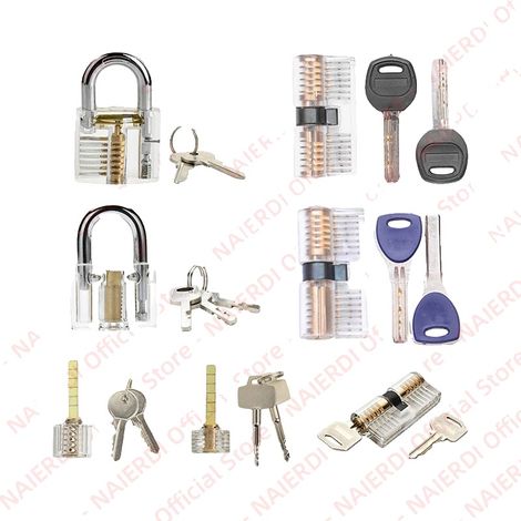 Ensemble d'outils de serrurier, serrures d'entraînement, kit d'outils complet, Ensemble LT95 (1/2)