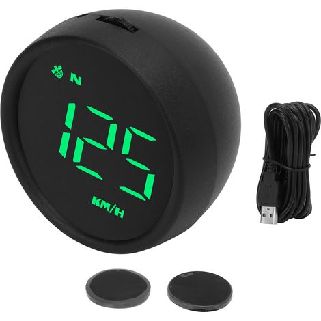 Jeffergarden 2.6in HUD Affichage GPS Compteur De Vitesse Multifonction Survitesse Fatigue Conduite Rappel pour Voiture Moto SUV Van RV BusGreen Light (1/5)