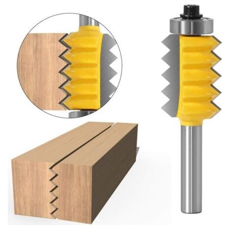 Houhence – Fraise pour défonceuse 8mm – Acier trempé avec pointe carbure YG6X – Coupe nette pour bois dur – Largeur de dent 33mm (1/4)