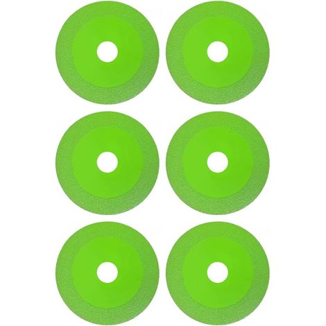 Disque De Coupe Diamant en Céramique De Verre De 4 Pouces pour Meuleuse d'angle, Lame De Scie Ultra-Fine pour Verre, Jade, Carreaux, Bouteilles De Vin, Etc.(6pcs) (1/5)