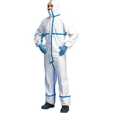 Combinaison à usage court Tyvek 600 Plus avec chaussettes Type 4B/5B/6B - 3XL - TYVEK®