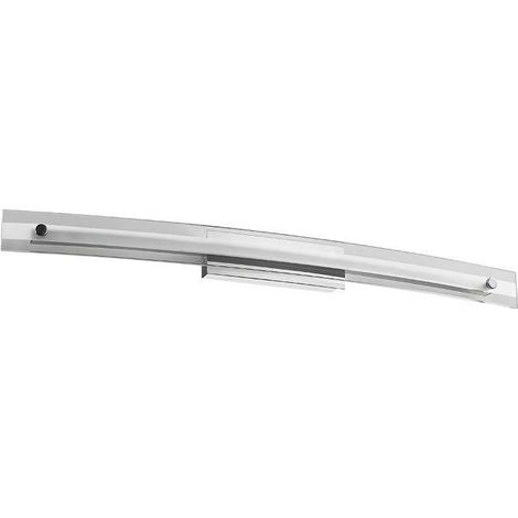 Lámpara de espejo LED V-TAC de 18 W, cromada, con cristal curvo, blanco natural, IP20, longitud: 985 mm