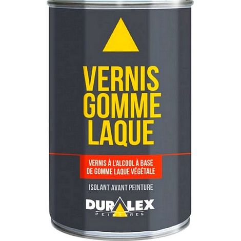 Vernis gomme laque incolore végétal 1L – Protection surfaces – Empêche remontées de résine et encres – Excellente barrière contre humidité – Duralex