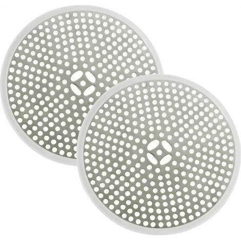 Lot de 2 Filtre pour Bonde de Douche Filtre de Vidange à Bouchon D'égout Filtre Cheveux Drain de Douche en Acier Inoxydable de 11,8 cm pour Salle de Bain Cuisine et WC (1/4)