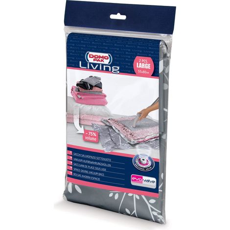 Set 2 Étuis sous Vide Large, Plastique, Transparent, 0.2 x 55 x 80 cm (1/2)