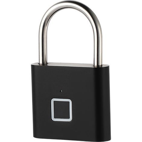 Lucchetti intelligenti con impronte digitali, lucchetto esterno impermeabile e antiruggine, lucchetto elettronico intelligente, porta principale, antifurto, armadio con chiusura a password nero (1/5)