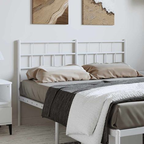 Tête de lit métal blanc de remplacement pour lit 135 cm, 142 x 3 x 90 cm, 4.8kg - PANGIVO (1/5)