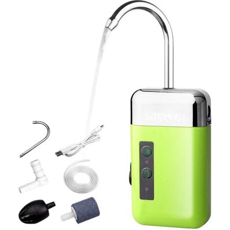 Mini Pompe à Air Portative Extérieure Pompe à Oxygène d'air avec Tube de Pierre à Air 3-en-1 Détection USB Charge Pompe à Eau Automatique Pompe à Oxygène Multifonctionnelle pour La Pêche (1/5)